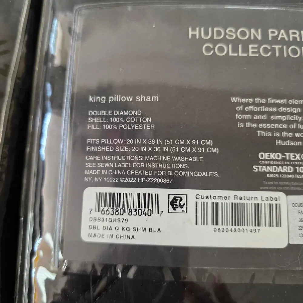 Hudson Park Collection Double Diamond Coverlet and Sham, King